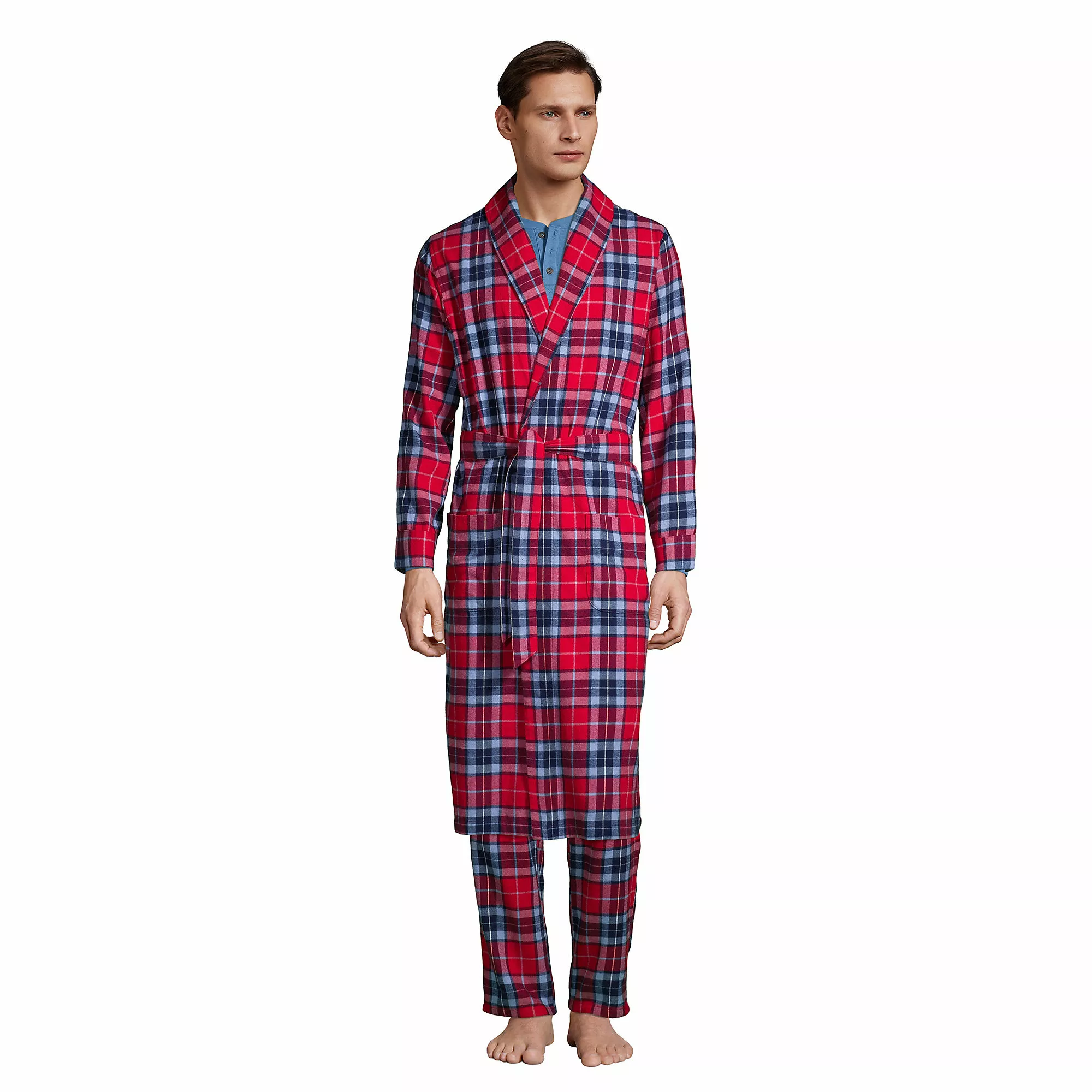 Lands' End Men's Flannel Robe