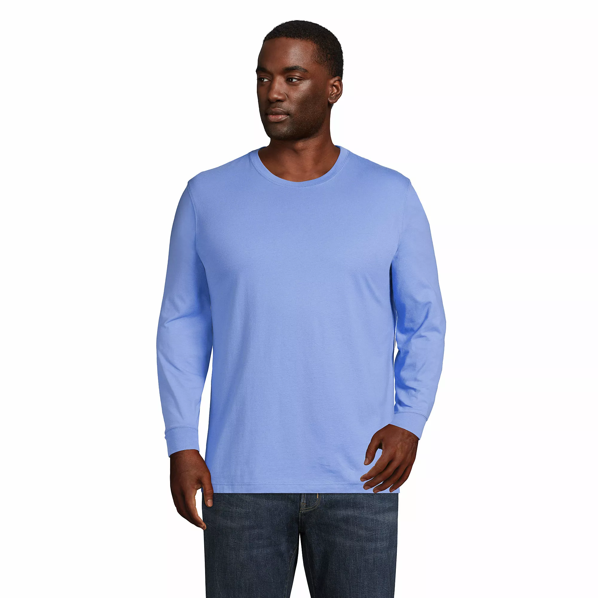 Lands' End Men's Big And Tall Super-T Long Sleeve T-Shirt