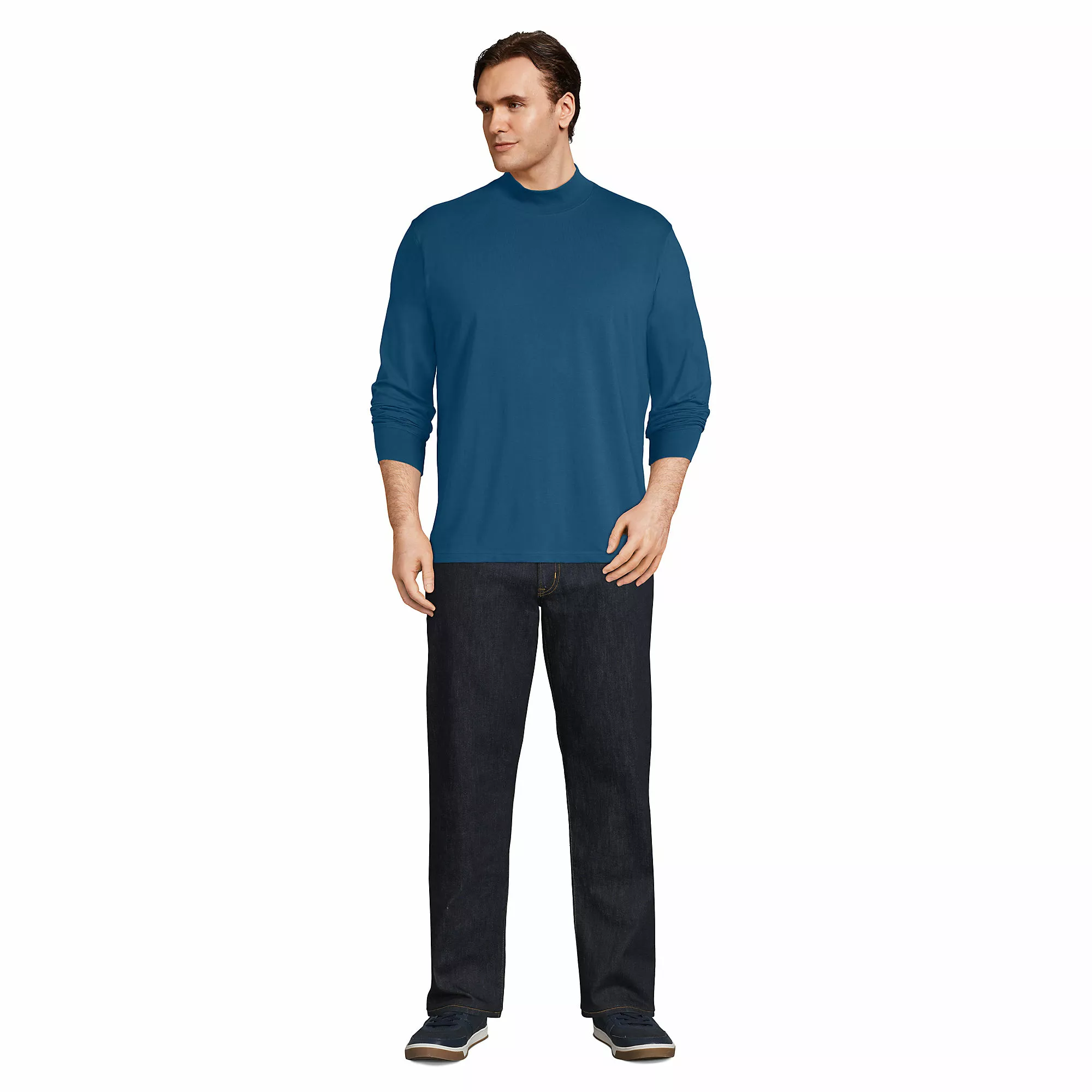 Lands' End Men's Big Super-T Mock Turtleneck - Image 4