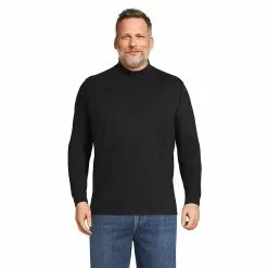 Lands' End Men's Big & Tall Super-T Mock Turtleneck