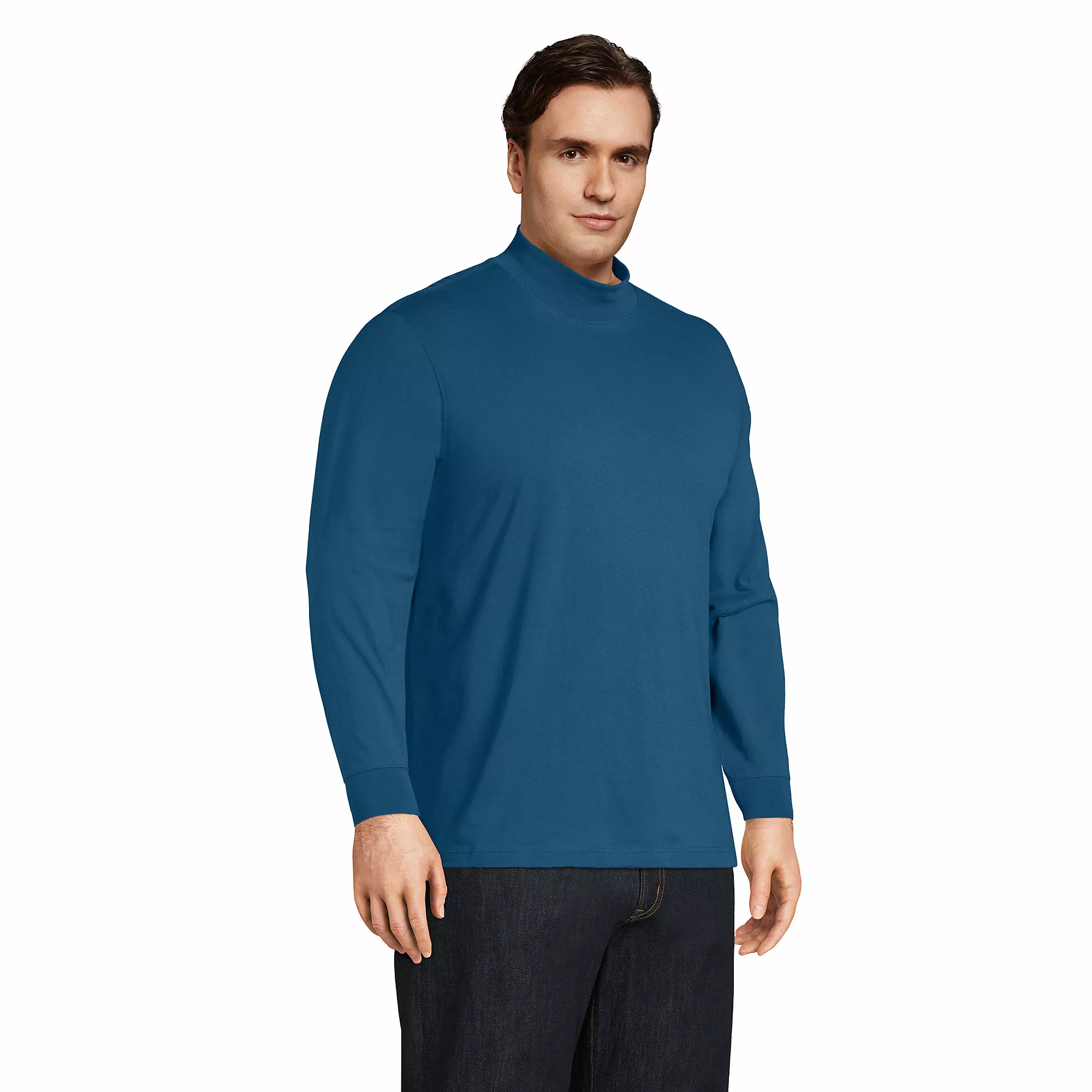 Lands' End Men's Big Super-T Mock Turtleneck - Image 3