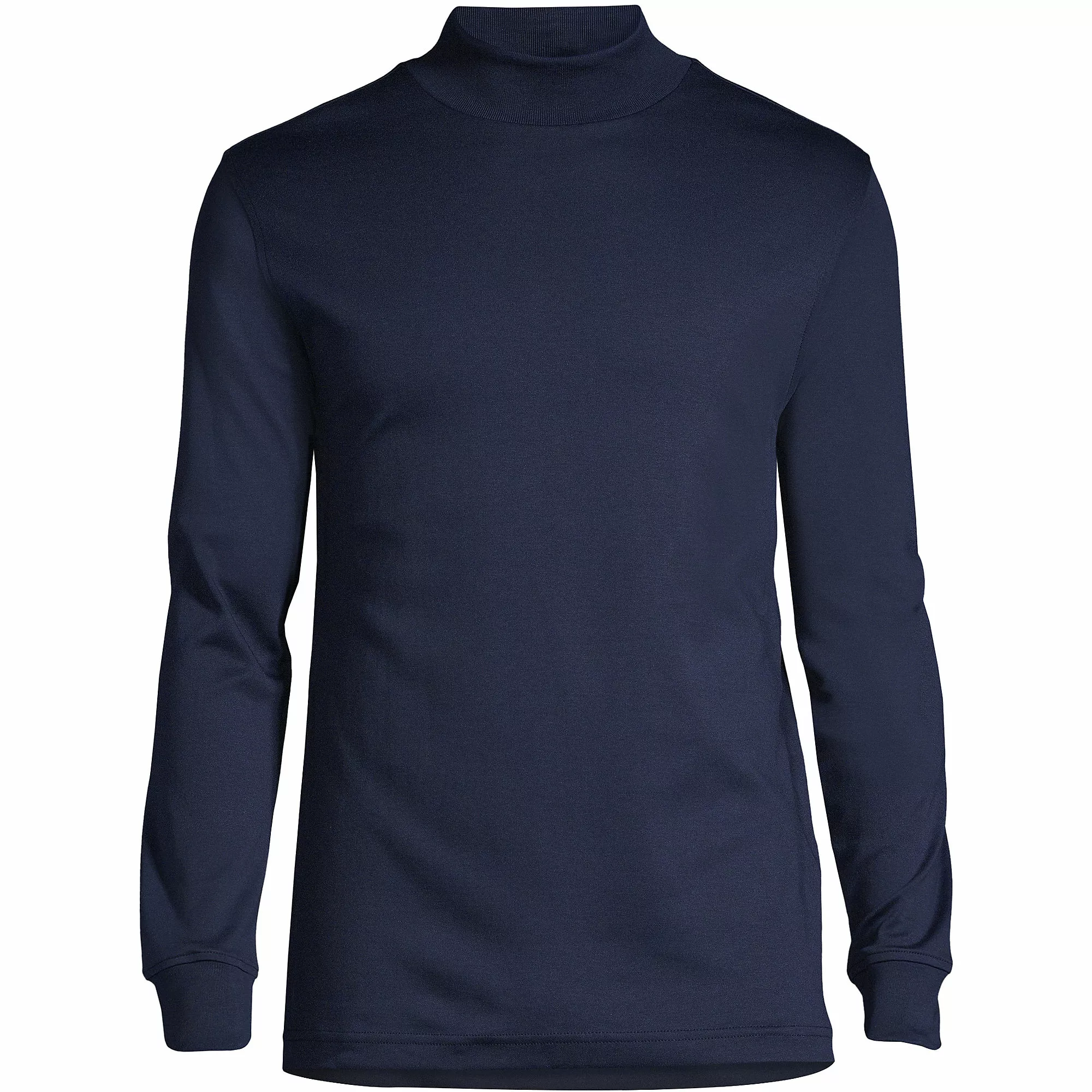 Lands' End Men's Big And Tall Super Soft Supima Mock Turtleneck - Image 4