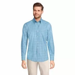 Lands' End Men's Traditional Fit No Iron Twill Shirt