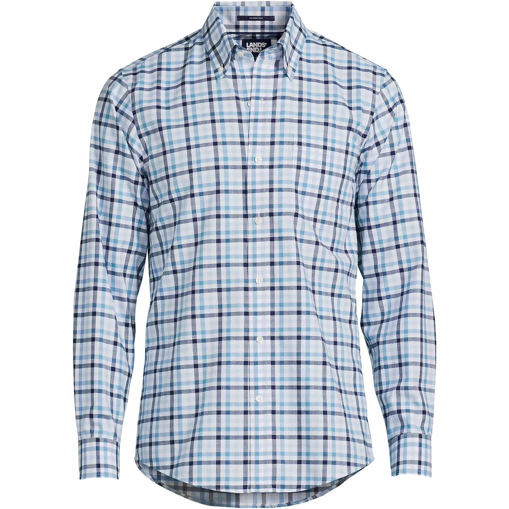 Lands' End Men's Big And Tall Traditional Fit No Iron Twill Shirt - Image 5