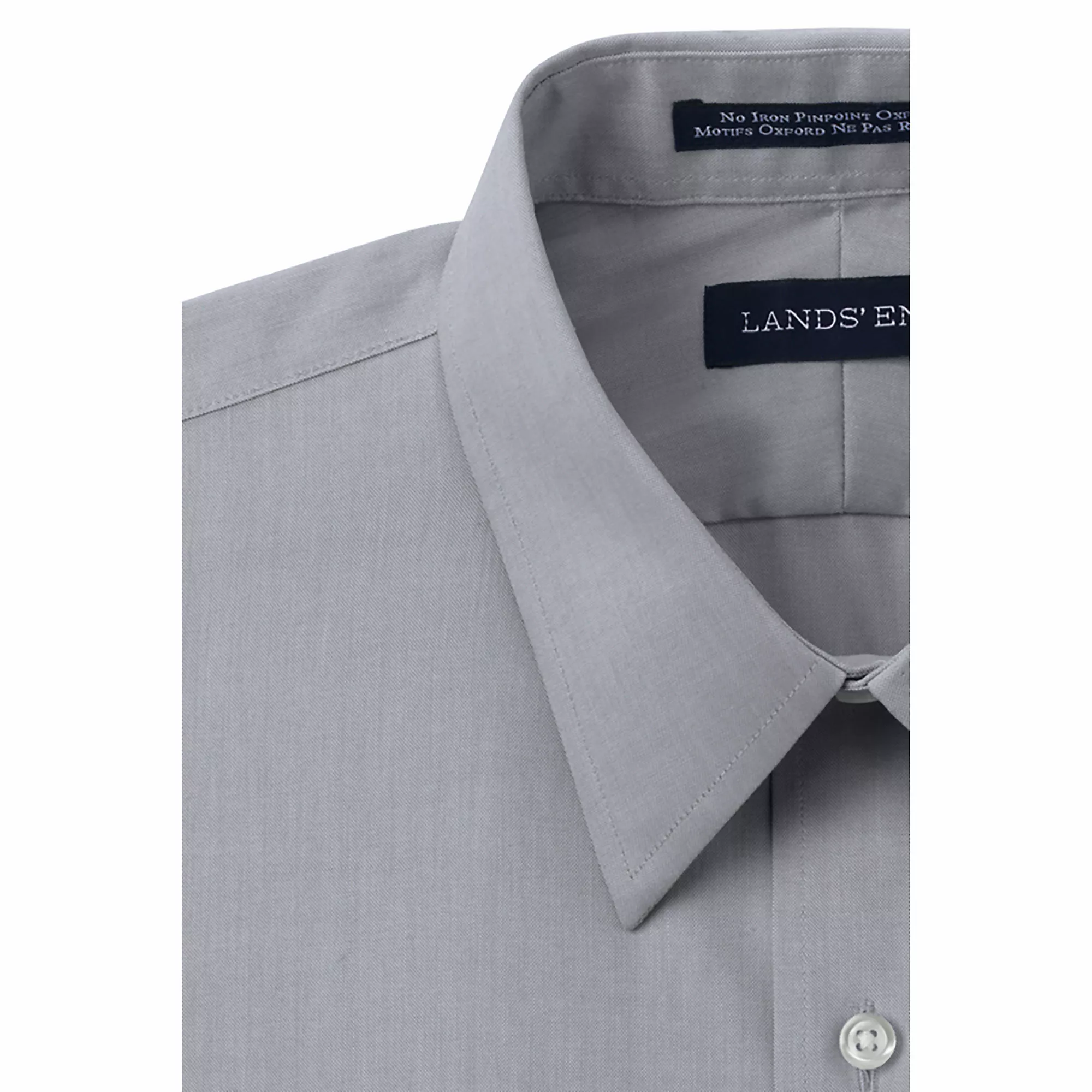 Lands' End Men's Long Sleeve Straight Collar Solid No Iron Pinpoint - Image 6