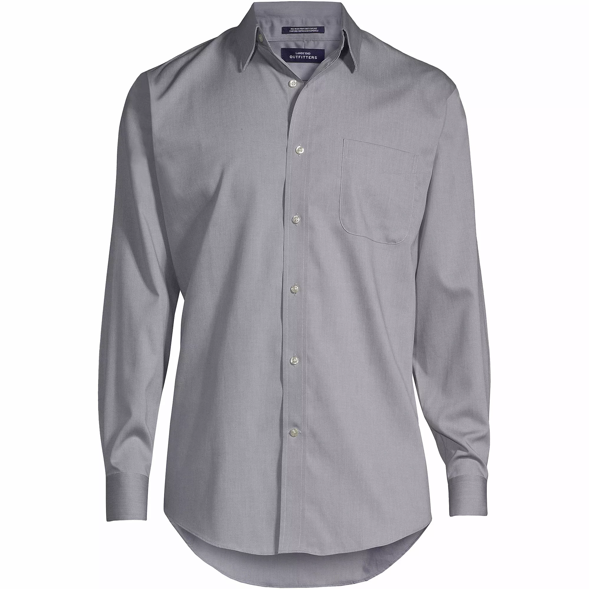 Lands' End Men's Long Sleeve Straight Collar Solid No Iron Pinpoint - Image 5