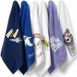Lands' End Kids Cotton Applique Bath Towel