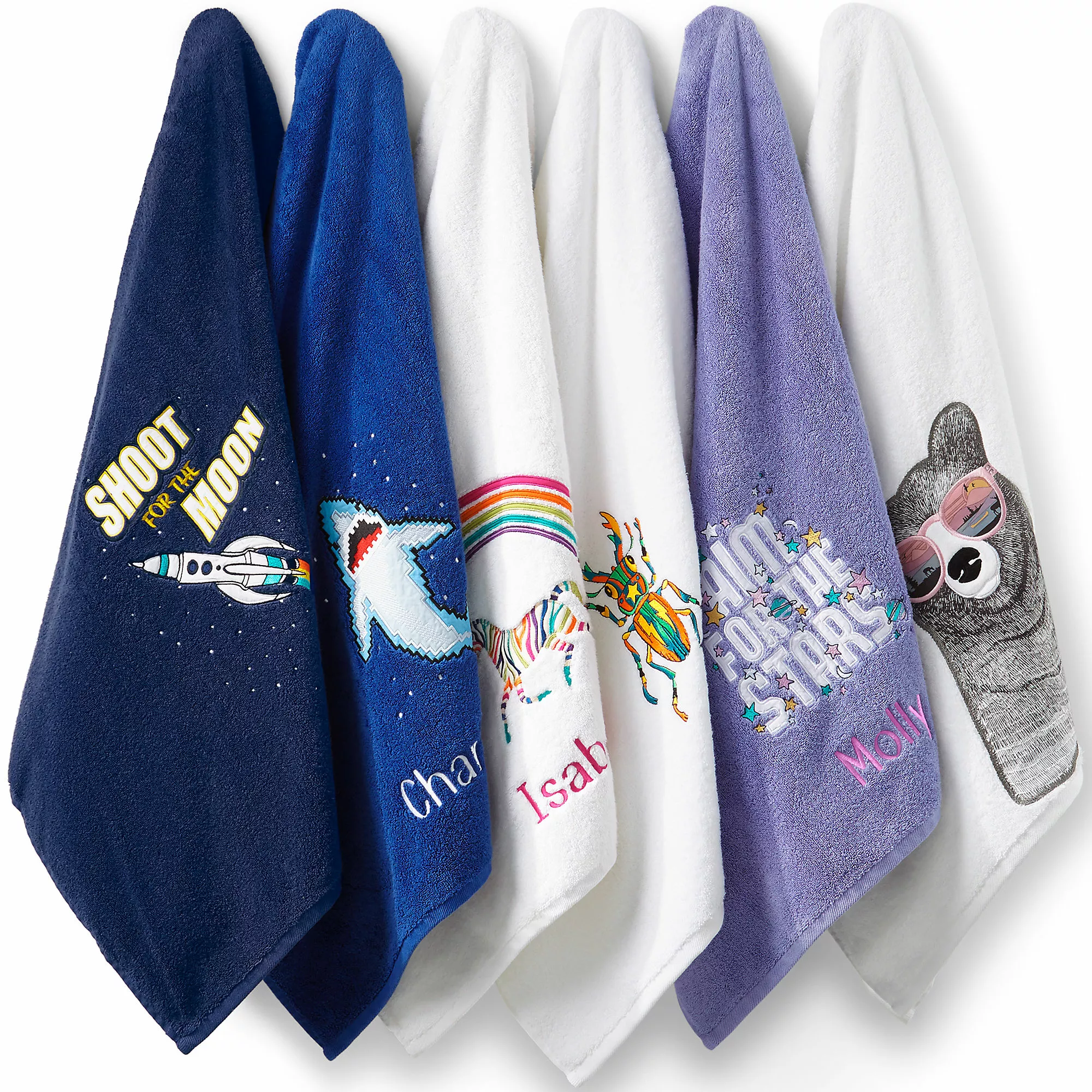 Lands' End Kids Cotton Applique Bath Towel