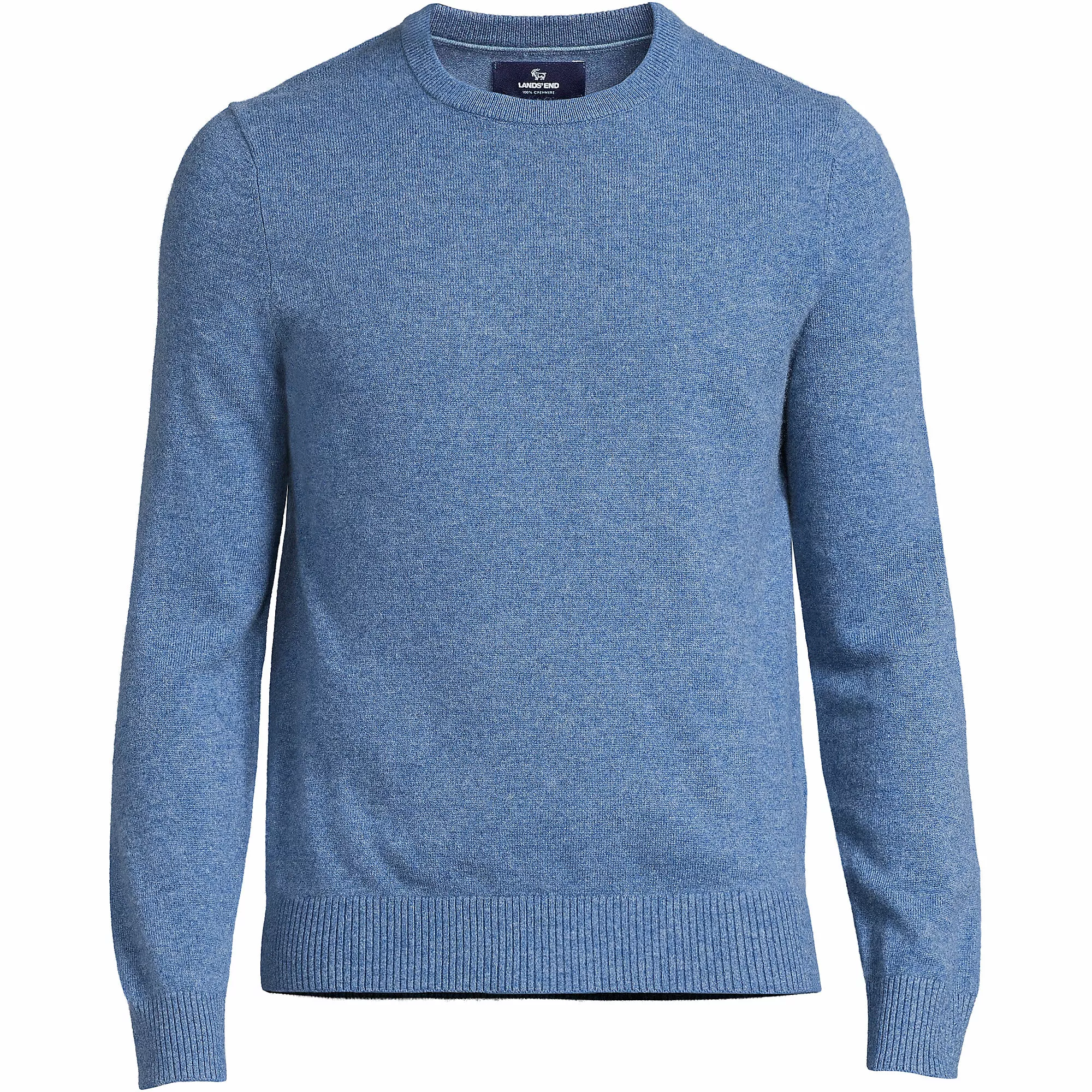 Lands' End Men's Fine Gauge Cashmere Crewneck Sweater - Image 5