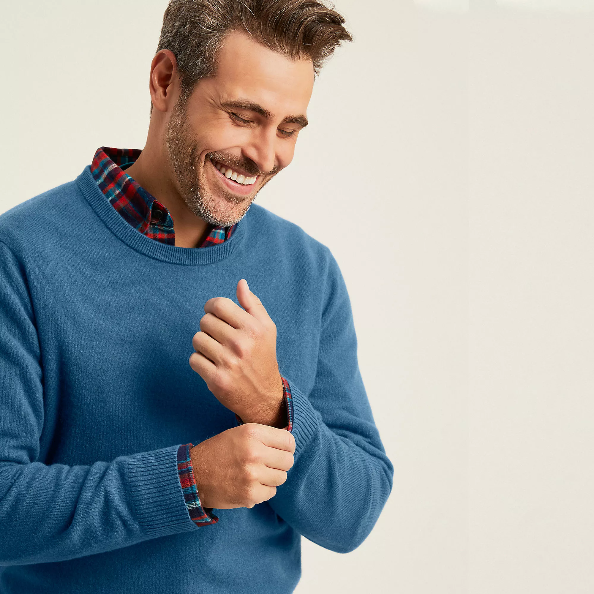 Lands' End Men's Fine Gauge Cashmere Crewneck Sweater - Image 6