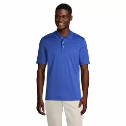 Lands' End Men's Short Sleeve Hemmed Pima Polo Shirt