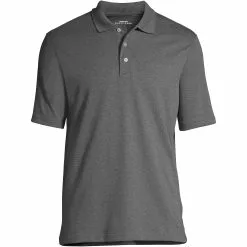 Lands' End Men's Big Short Sleeve Hemmed Pima Polo Shirt