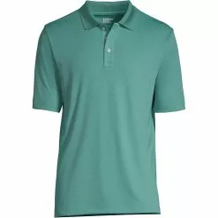 Lands' End Men's Big Short Sleeve Solid Active Polo Shirt