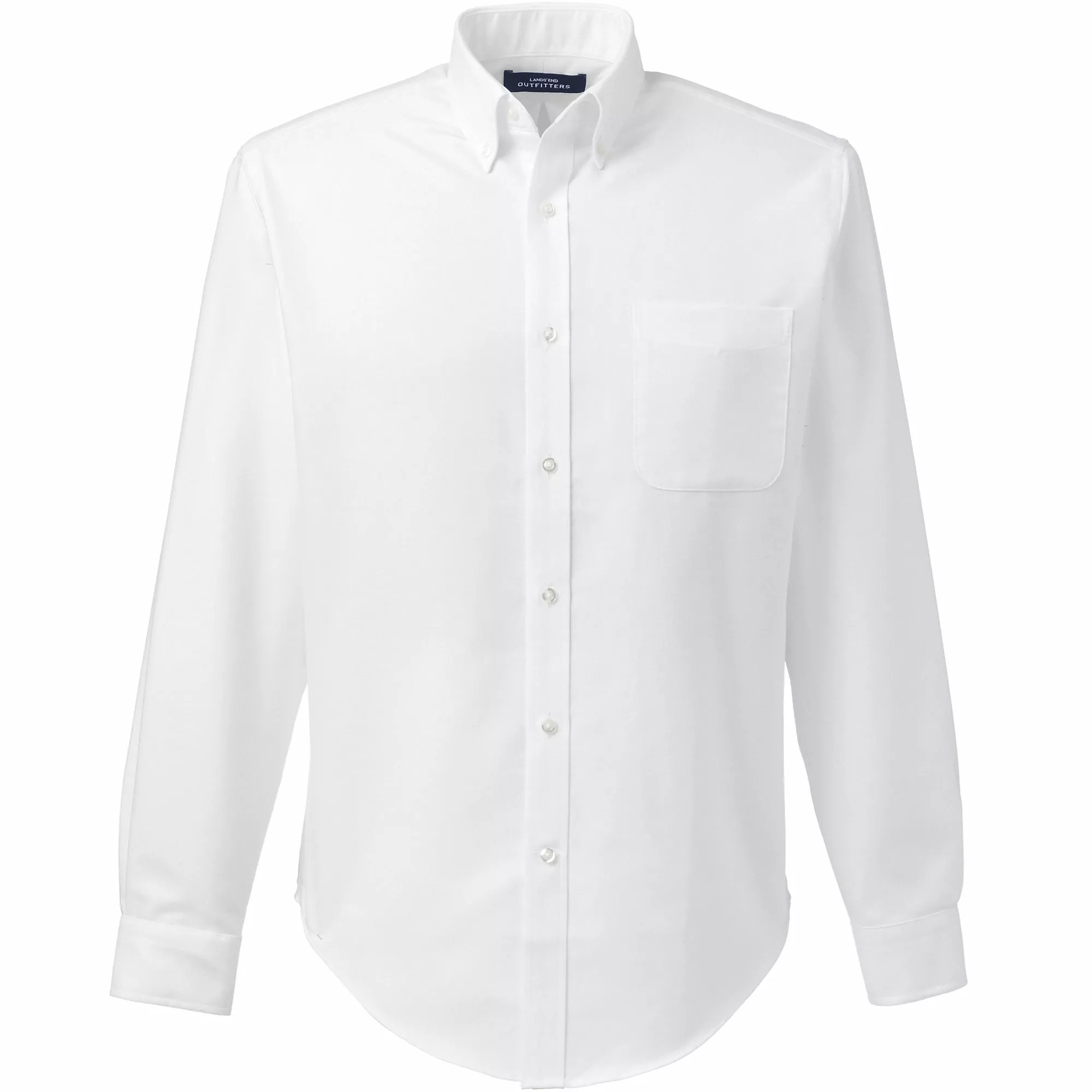 Lands' End Men's Tailored Fit Long Sleeve Buttondown Oxford Dress Shirt