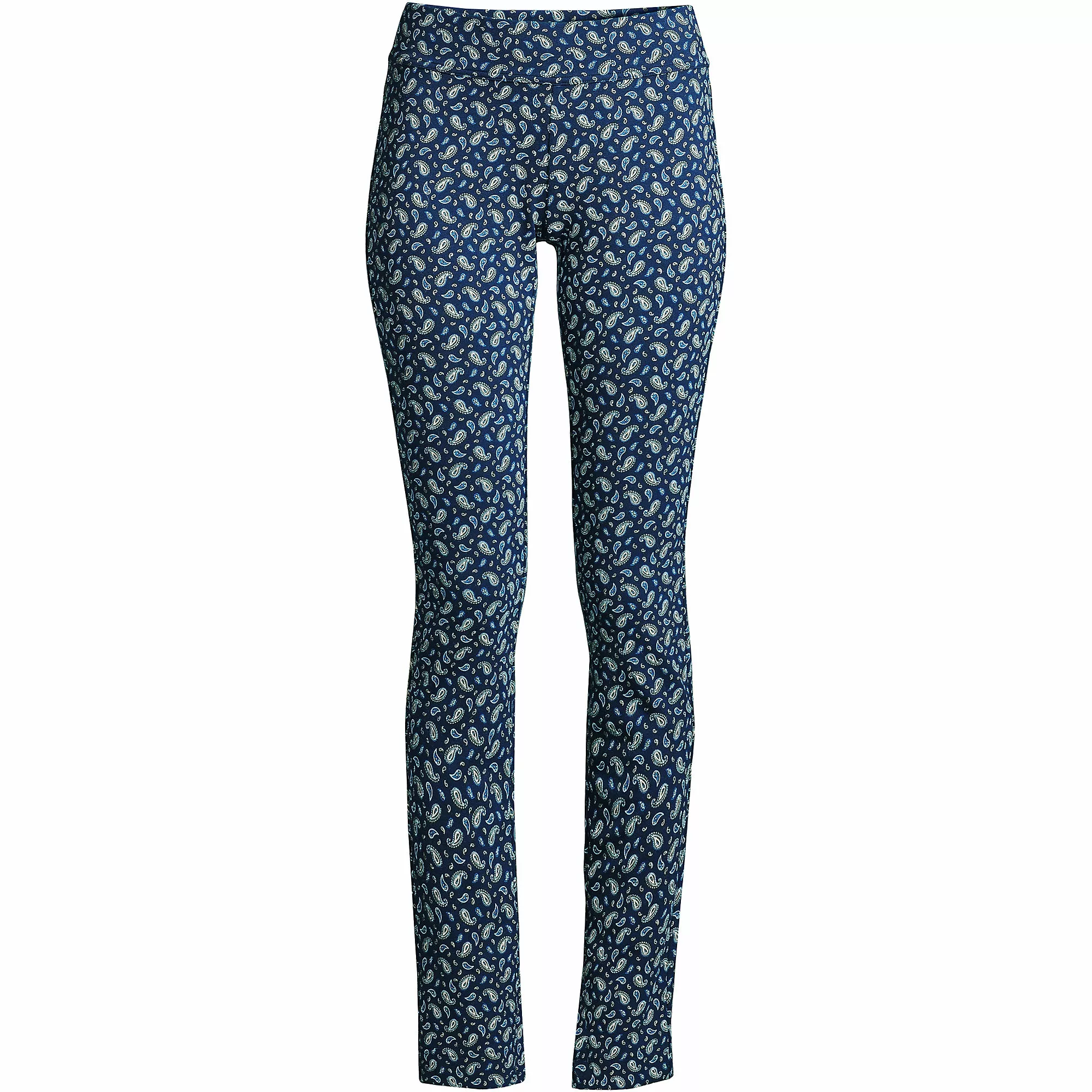 Lands' End Women's Starfish Mid Rise Slim Leg Elastic Waist Pull On Pants - Image 5