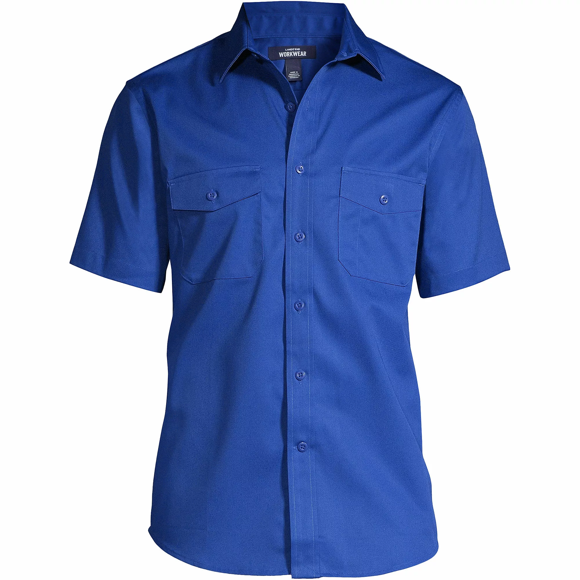 Lands' End Men's Short Sleeve Straight Collar Work Shirt - Image 2