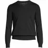 Lands' End Men's Big Cotton Modal V-neck Sweater