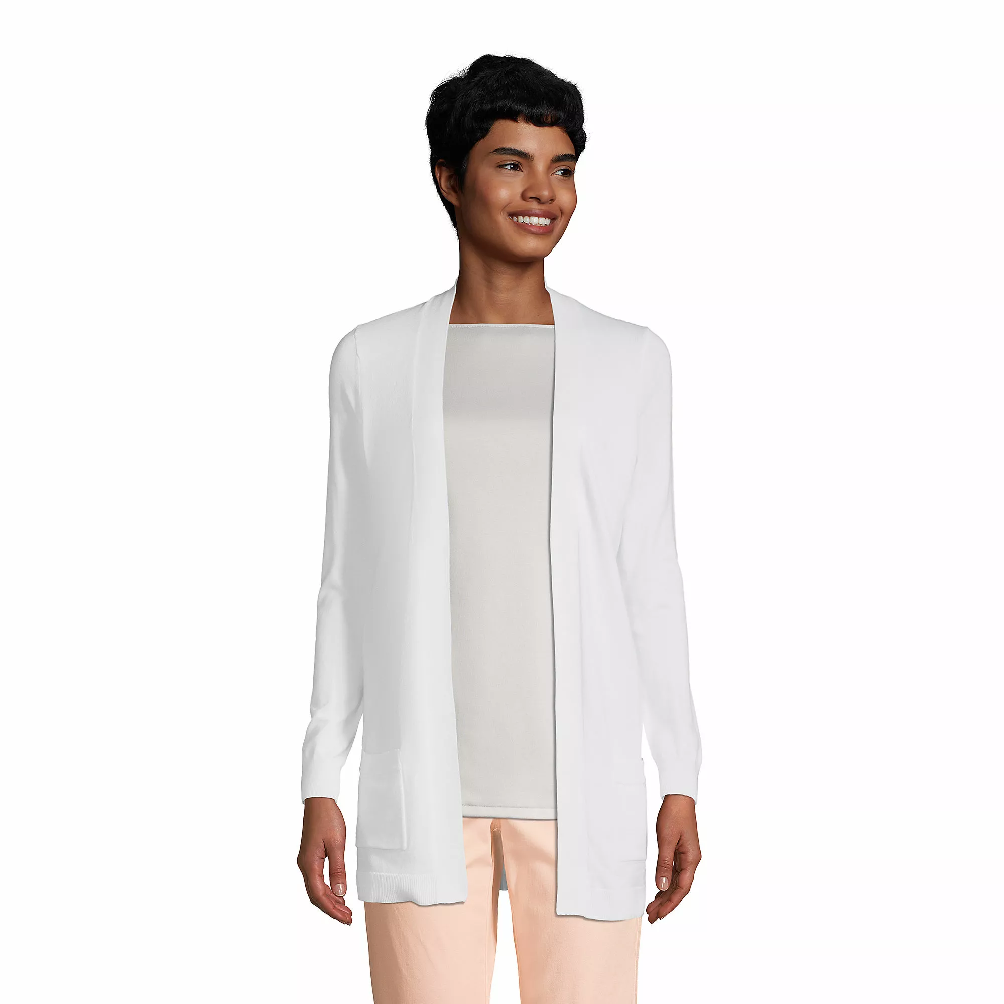 Lands' End Women's Performance Long Open Cardigan