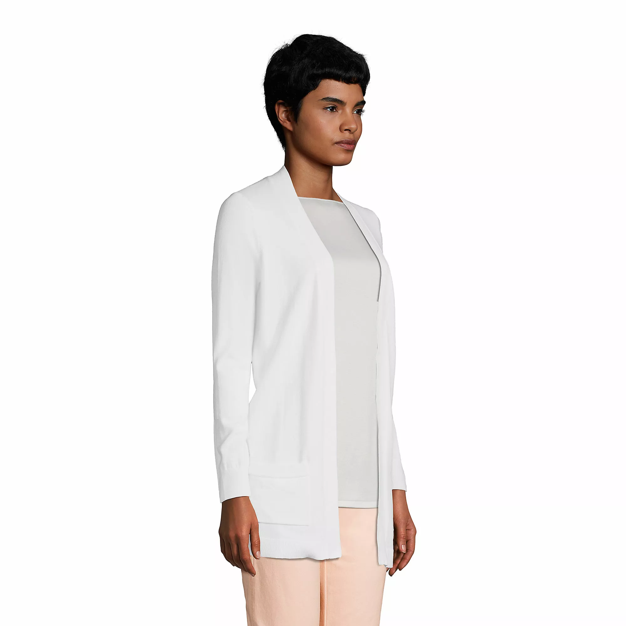 Lands' End Women's Performance Long Open Cardigan - Image 3