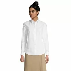 Lands' End Women's Long Sleeve Oxford Dress Shirt