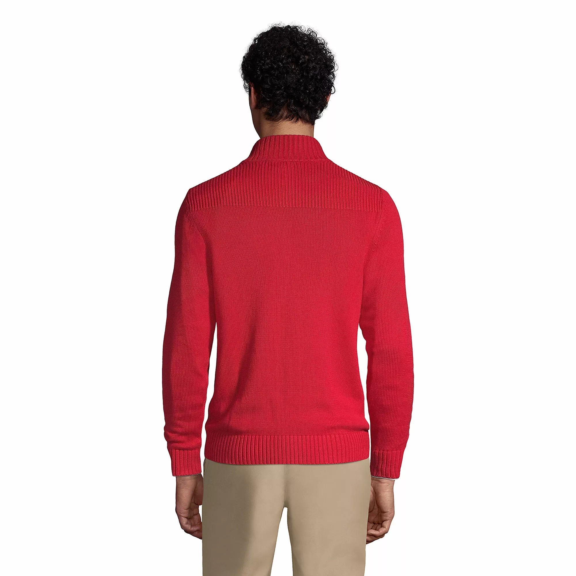 Lands' End Men's Cotton Modal Zip Front Cardigan Sweater - Image 2