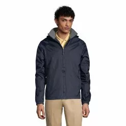 Lands' End Men's Fleece Lined Rain Jacket
