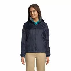 Lands' End Women's Fleece Lined Rain Jacket