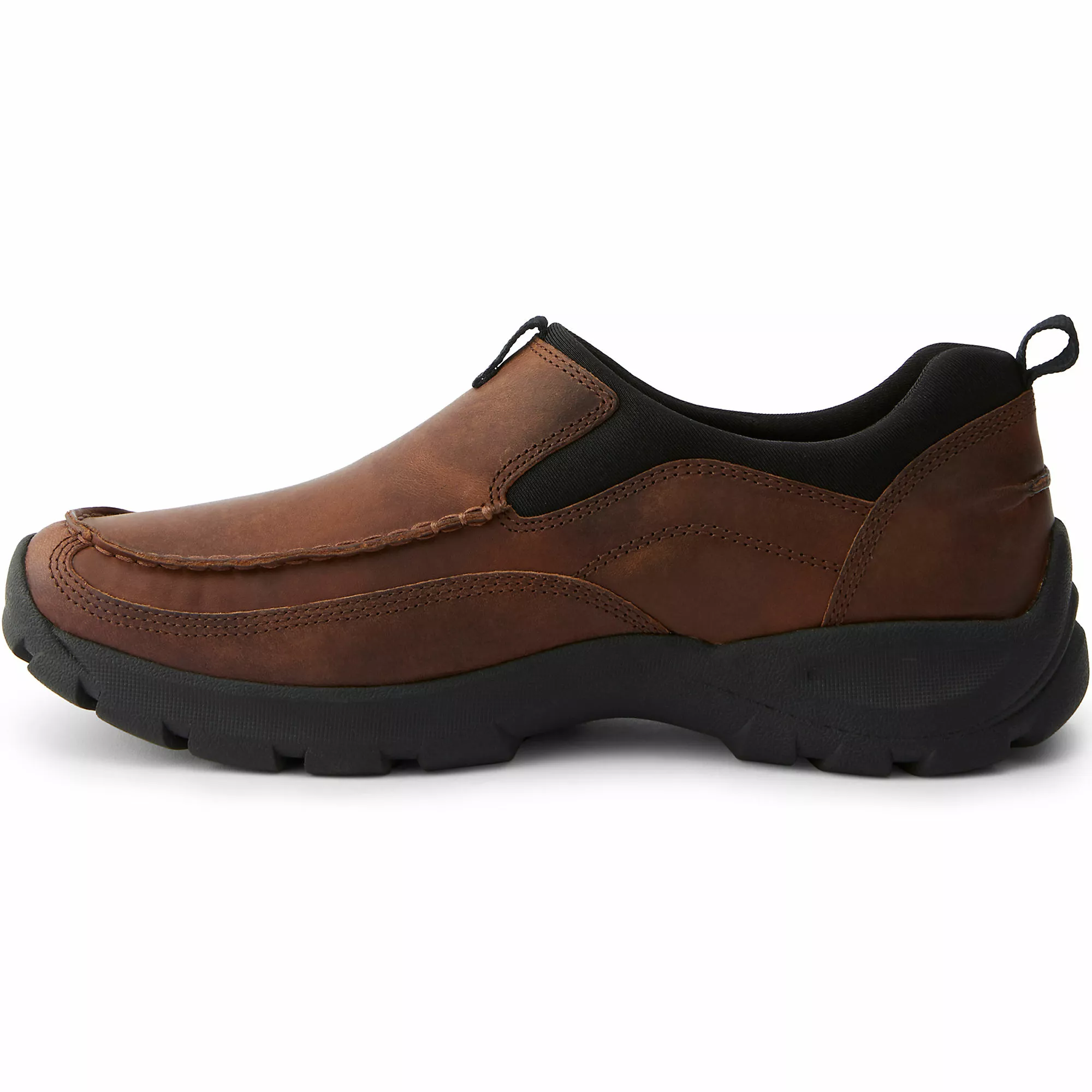 Lands' End Men's All Weather Suede Leather Slip On Moc Shoes - Image 3