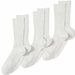 Lands' End Men's Seamless Toe Cotton Rib Dress Socks (3-pack)