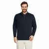 Lands' End Men's Big And Tall Bedford Rib Quarter Zip Sweater