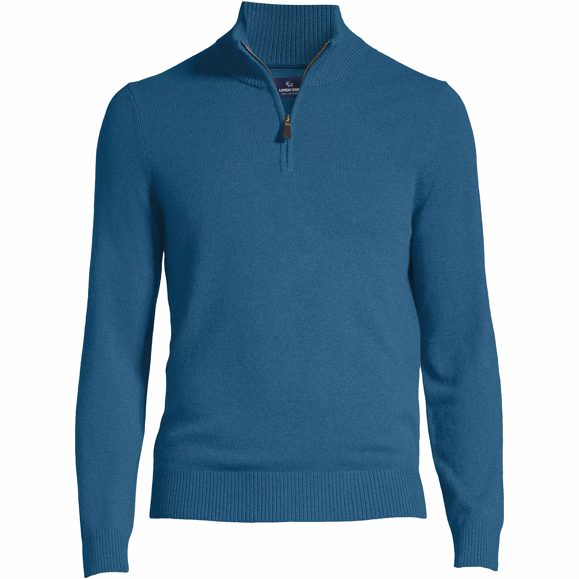Lands' End Men's Fine Gauge Cashmere Quarter Zip - Image 5