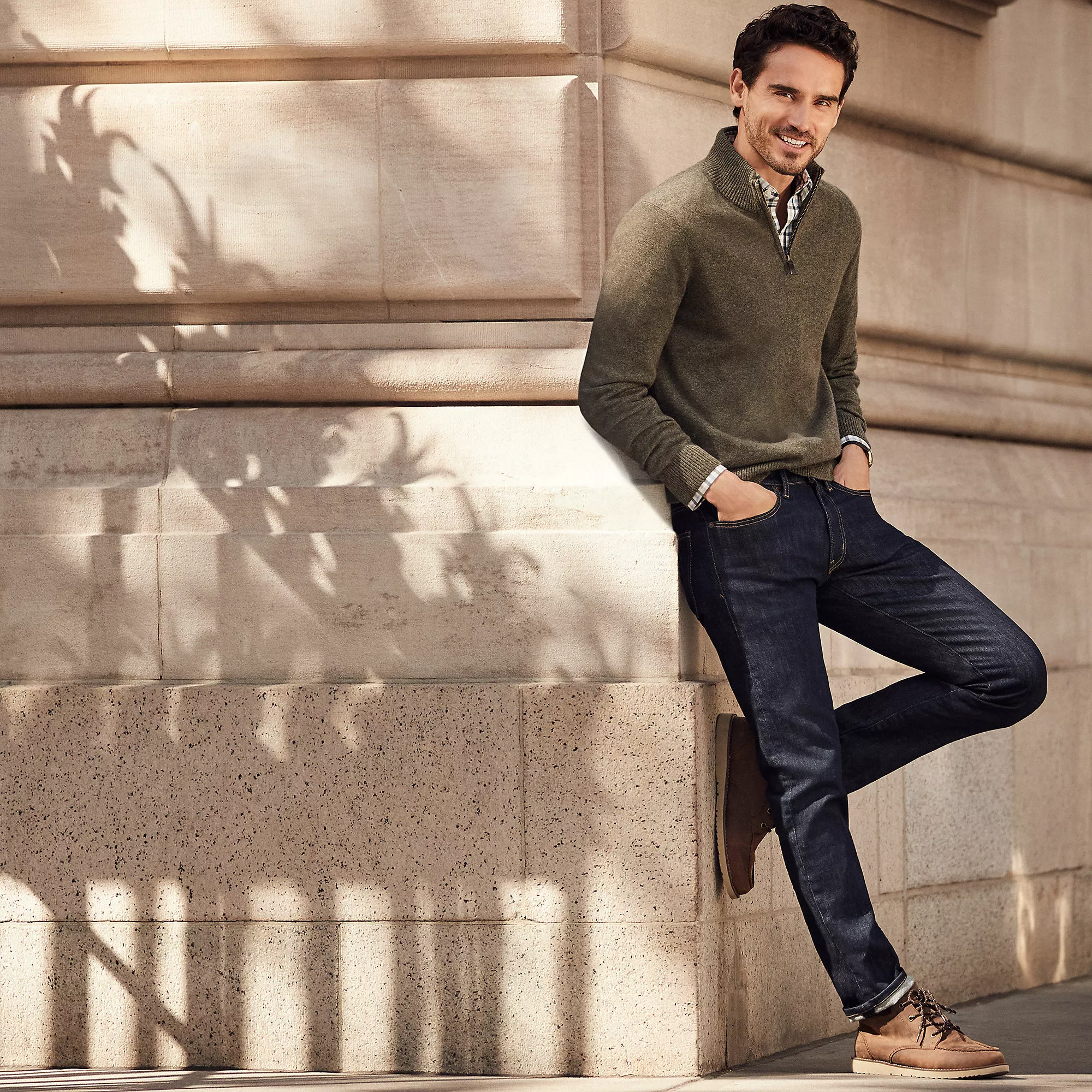 Lands' End Men's Fine Gauge Cashmere Quarter Zip - Image 6