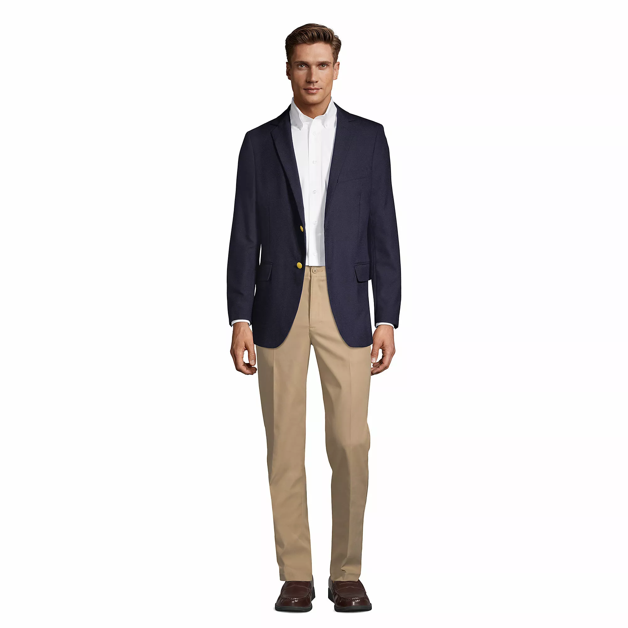 Lands' End Men's Tailored Fit Hopsack Blazer - Image 4