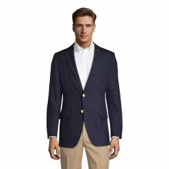 Lands' End Men's Tailored Fit Hopsack Blazer