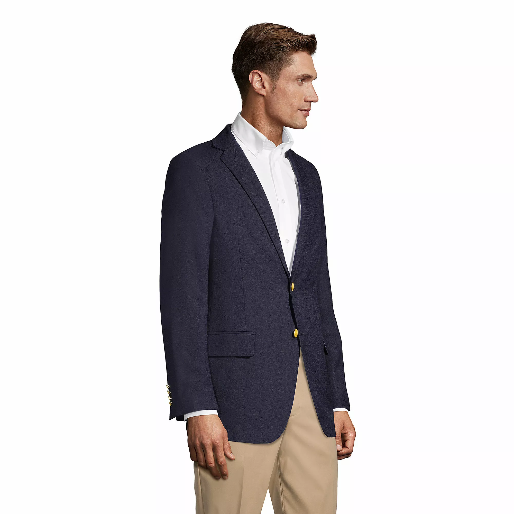 Lands' End Men's Tailored Fit Hopsack Blazer - Image 3
