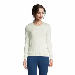 Lands' End Women's Cashmere Crewneck Sweater
