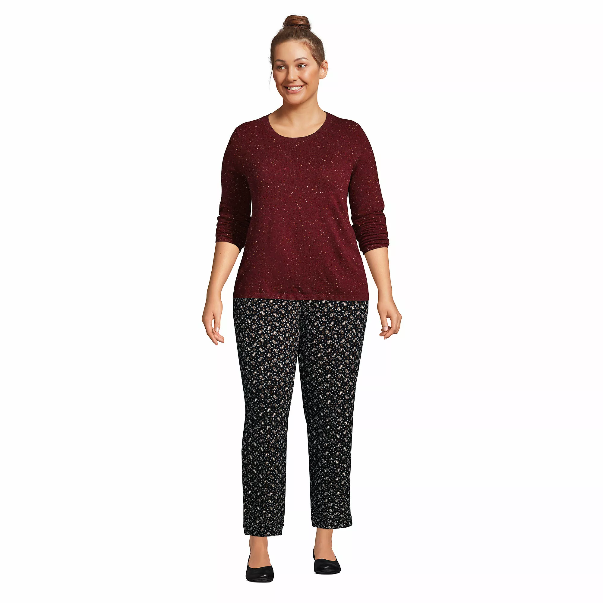 Lands' End Women's Plus Size Cashmere Crewneck Sweater - Image 4