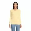 Lands' End Women's Cotton Rib Long Sleeve Crewneck T-Shirt