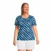 Lands' End Women's Plus Size Cotton Rib Short Sleeve Crewneck T-shirt