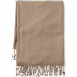 Lands' End CashTouch Yarn-Dyed Herringbone Throw Blanket