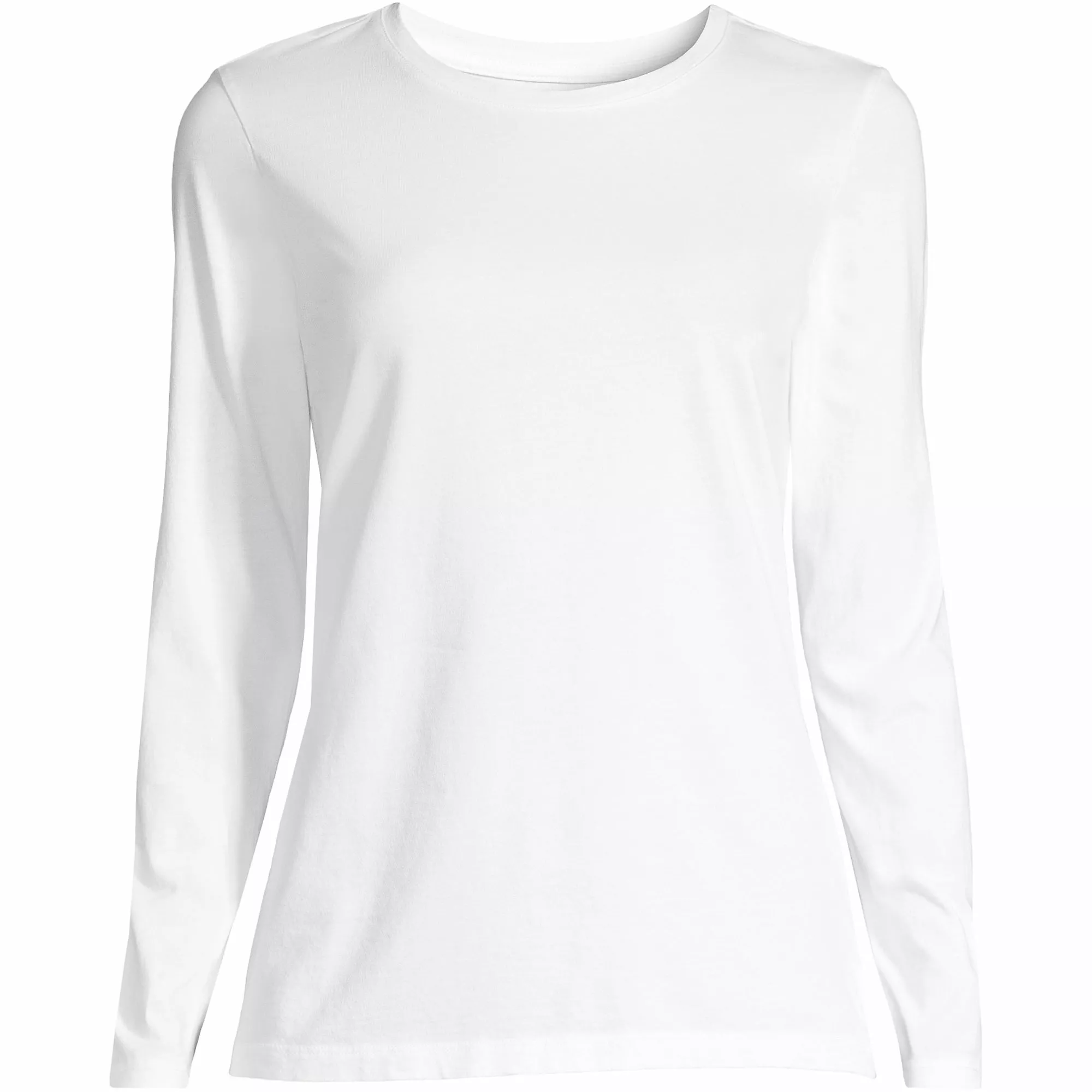 Lands' End Women's Relaxed Supima Cotton Long Sleeve Crewneck T-Shirt - Image 5