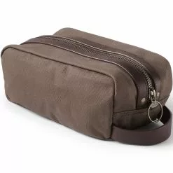 Lands' End Waxed Canvas Travel Dopp Kit Toiletry Bag