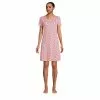 Lands' End Women's Supima Cotton Short Sleeve Knee Length Nightgown Dress