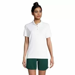 Lands' End Women's Short Sleeve Rapid Dry Polo Shirt