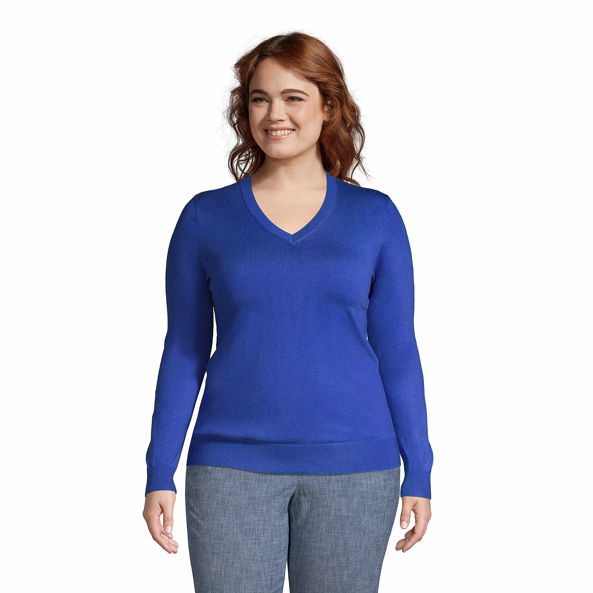Lands' End Women's Plus Performance V-neck Sweater