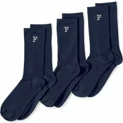 Lands' End Women's 3-Pack Seamless Toe Solid Crew Socks