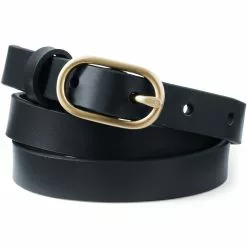 Lands' End Women's Skinny Leather Belt