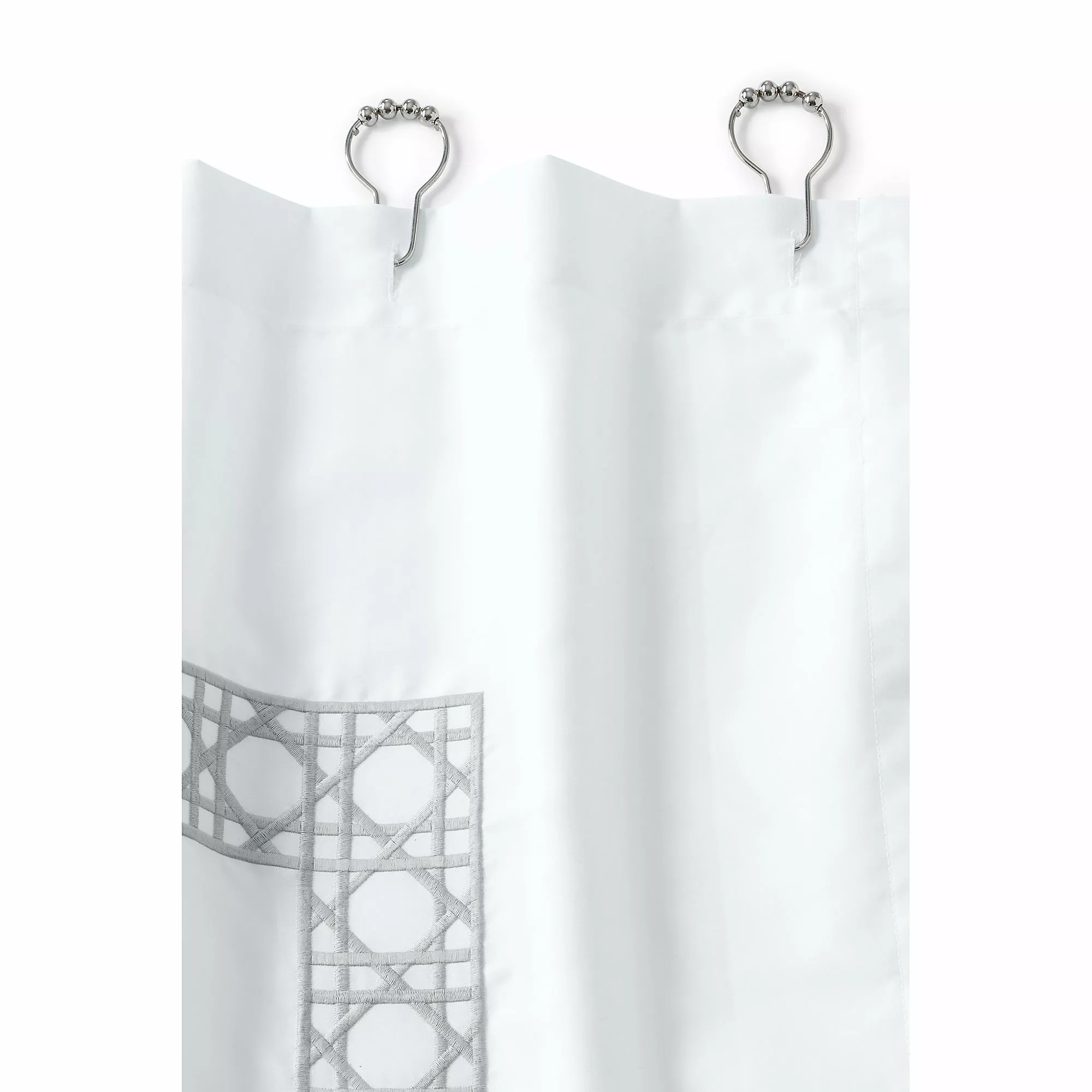 Lands' End Cane Weave Embroidered Shower Curtain - Image 2
