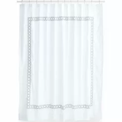 Lands' End Cane Weave Embroidered Shower Curtain