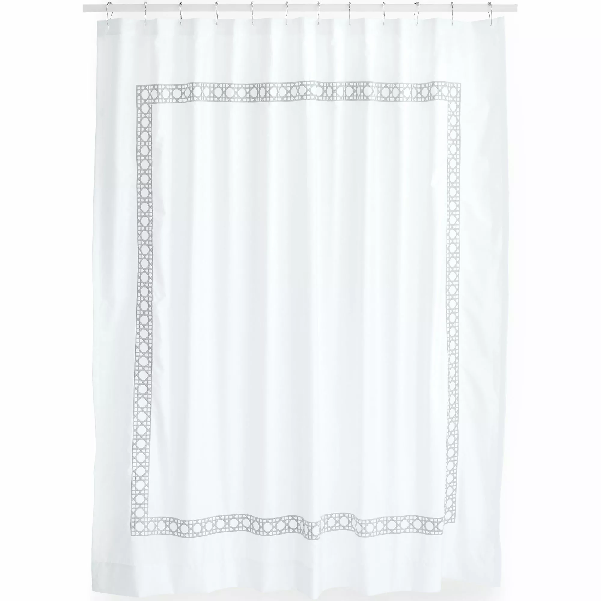 Lands' End Cane Weave Embroidered Shower Curtain